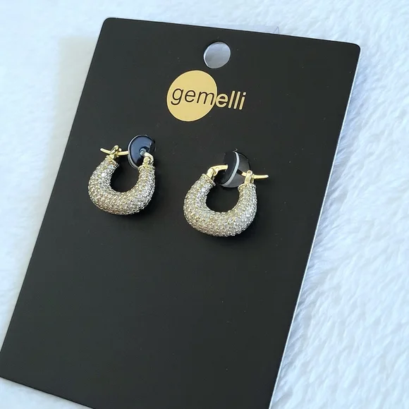 Gemelli👭 Chunky Gold💛 "Macie" Hoop Earrings - NWT - Picture 5 of 16